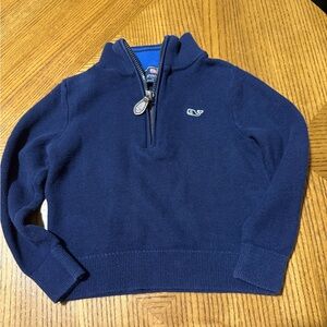Vineyard Vines Toddlers Navy Blue 1/4 Zip Long sleeve top Size 2T